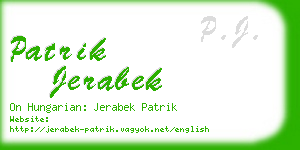 patrik jerabek business card